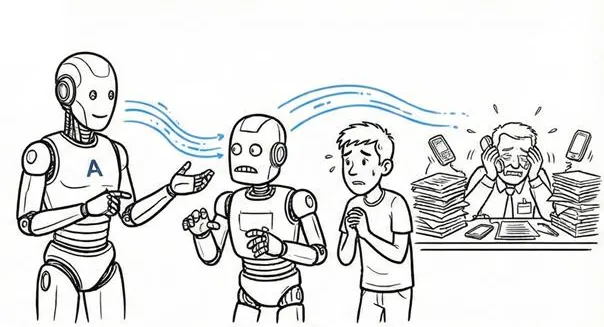 伝達：他のロボットや人に教える